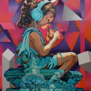 Pariz One Graffiti Art Canvas Whispers Beyond Noise Listen to Your Soul Series